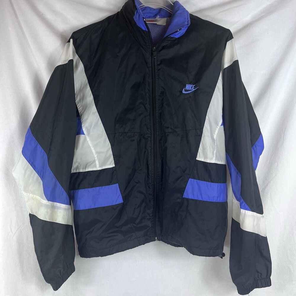 VTG Nike Hooded Windbreaker Rare Men’s Large 80s 90s Embroidered Logo